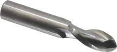 Onsrud - 1/2" Cutting Diam x 1-1/8" Length of Cut, 2 Flute, Upcut Spiral Router Bit - Uncoated, Right Hand Cut, Solid Carbide, 3" OAL x 1/2" Shank Diam, Ball End Taper, 30° Helix Angle - Eagle Tool & Supply