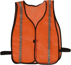 NMC - One Size Fits Most High Visibility Orange Mesh General Purpose Vest - Hook & Loop Closure, Polyester - Eagle Tool & Supply