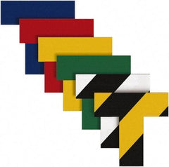 NMC - Yellow Solid Color Vinyl Die Cut Shape Angles - 2" Wide x 0.02" Thick, General Traffic - Eagle Tool & Supply