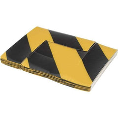 NMC - Black & White Striped Vinyl Die Cut Shape Angles - 2" Wide x 0.02" Thick, General Traffic - Eagle Tool & Supply