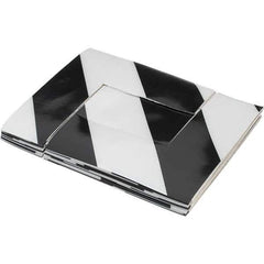 NMC - Black & White Striped Vinyl Die Cut Shape Angles - 2" Wide x 0.02" Thick, General Traffic - Eagle Tool & Supply