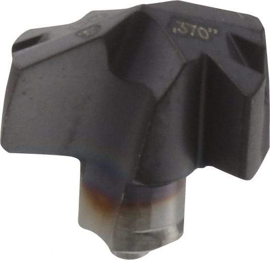 Iscar - Series ICP, 0.37" Diam Grade IC908 140° Replaceable Drill Tip - Carbide, TiAlN Finish, 9 Seat Size, Through Coolant - Eagle Tool & Supply