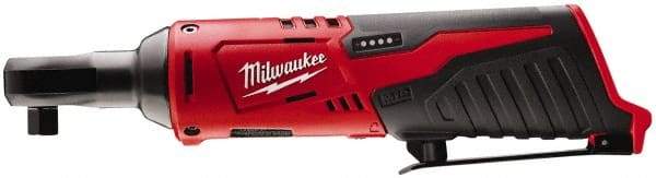 Milwaukee Tool - 1/4" Drive 12 Volt Inline Cordless Impact Wrench & Ratchet - 250 RPM, 30 Ft/Lb Torque, Lithium-Ion Batteries Not Included - Eagle Tool & Supply