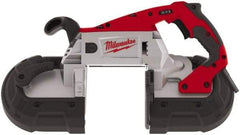 Milwaukee Tool - 120 Volt, Electric Handheld Bandsaw - 5 Inch (Round) and 5 x 5 Inch (Rectangular) Depth of Cut, 300 and 380 SFPM, 11 Amp - Eagle Tool & Supply