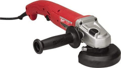 Milwaukee Tool - 4-1/2" Wheel Diam, 11,000 RPM, Corded Angle & Disc Grinder - 5/8-11 Spindle, 120 Volts, 11 Amps - Eagle Tool & Supply