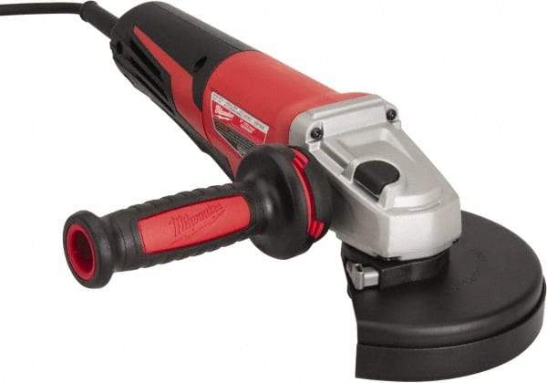 Milwaukee Tool - 6" Wheel Diam, 9,000 RPM, Corded Angle & Disc Grinder - 5/8-11 Spindle, 120 Volts, 13 Amps - Eagle Tool & Supply