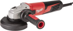 Milwaukee Tool - 5" Wheel Diam, 11,000 RPM, Corded Angle & Disc Grinder - 5/8-11 Spindle, 120 Volts, 13 Amps - Eagle Tool & Supply