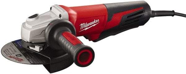 Milwaukee Tool - 6" Wheel Diam, 9,000 RPM, Corded Angle & Disc Grinder - 5/8-11 Spindle, 120 Volts, 13 Amps - Eagle Tool & Supply