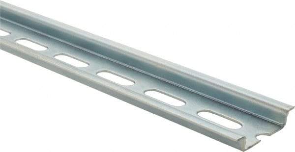 Value Collection - 2m Long x 35mm Wide x 7-1/2mm High, Steel DIN Rail - Eagle Tool & Supply