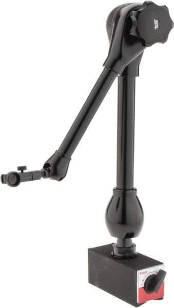 SPI - 117mm Long x 2" Wide x 55mm High Magnetic Indicator Base with On/Off Switch - 130 Kg Magnetic Pull, Articulated Arm - Eagle Tool & Supply
