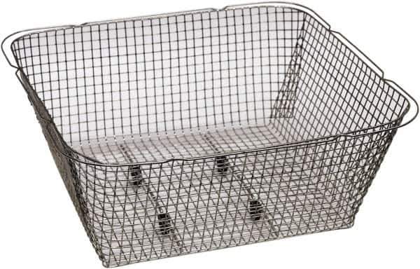 Graymills - 304 Stainless Steel Parts Washer Basket - 5-1/4" High x 9" Wide x 9-1/2" Long, Use with Ultrasonic Cleaners - Eagle Tool & Supply