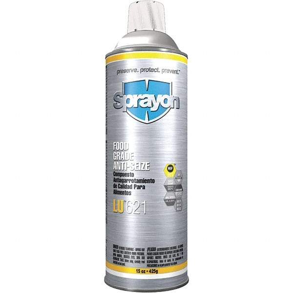 Sprayon - Aerosol General Purpose Anti-Seize Lubricant - Nickel/Aluminum/Copper, 1,800°F, White, Food Grade, Water Resistant - Eagle Tool & Supply