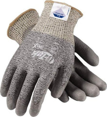 PIP - Size L, ANSI Cut Lvl A3, Cut Resistant Gloves - Palm & Fingers Coated, Salt & Pepper - Eagle Tool & Supply