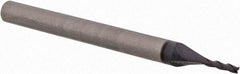 SGS - 1mm, 4mm LOC, 3mm Shank Diam, 38mm OAL, 3 Flute, Solid Carbide Square End Mill - Single End, AlTiN Finish, Spiral Flute, 30° Helix, Centercutting, Right Hand Cut, Right Hand Flute, Series 5M - Eagle Tool & Supply
