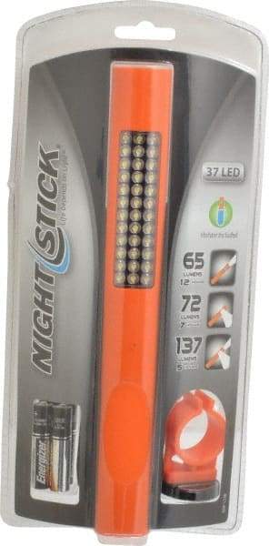 Bayco - White LED Bulb, 137 Lumens, Mini Flashlight - Orange Plastic Body, 4 AAA Alkaline Batteries Included - Eagle Tool & Supply