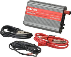 Solar - 2 Connection, 12 VDC Input, 120 VAC Output, 1,000 Peak Wattage, Power Inverter - 500 Watt Continuous Output Power - Eagle Tool & Supply