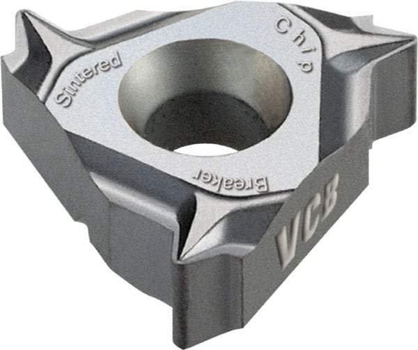 Vargus - 3JER External Right Hand ISO Laydown Threading Insert - Grade VCB, TiAlN Coated Carbide, 9.53mm Inscribed Circle - Eagle Tool & Supply