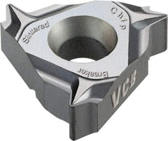 Vargus - 3JER External Right Hand ISO Laydown Threading Insert - Grade VCB, TiAlN Coated Carbide, 9.53mm Inscribed Circle - Eagle Tool & Supply