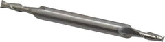 Cleveland - 7/64", 21/64" LOC, 3/16" Shank Diam, 2-1/4" OAL, 2 Flute, High Speed Steel Square End Mill - Double End, Uncoated, Spiral Flute, 30° Helix, Centercutting, Right Hand Cut, Right Hand Flute, Series HMD-2 - Eagle Tool & Supply
