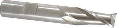 Cleveland - 1/2", 1" LOC, 1/2" Shank Diam, 3-1/4" OAL, 2 Flute, Cobalt Square End Mill - Single End, Uncoated, Spiral Flute, 30° Helix, Centercutting, Right Hand Cut, Right Hand Flute, Series HGC-2 - Eagle Tool & Supply