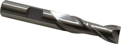 Cleveland - 25/64", 13/16" LOC, 3/8" Shank Diam, 2-11/16" OAL, 2 Flute, Cobalt Square End Mill - Single End, Uncoated, Spiral Flute, 30° Helix, Centercutting, Right Hand Cut, Right Hand Flute, Series HGC-2 - Eagle Tool & Supply