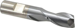 Cleveland - 3/4", 1-5/16" LOC, 3/4" Shank Diam, 3-7/8" OAL, 2 Flute, Cobalt Square End Mill - Single End, TiCN Finish, Spiral Flute, 30° Helix, Centercutting, Right Hand Cut, Right Hand Flute, Series HGC-2 - Eagle Tool & Supply