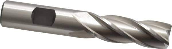 Cleveland - 5/8", 1-5/8" LOC, 5/8" Shank Diam, 3-3/4" OAL, 4 Flute, High Speed Steel Square End Mill - Single End, Uncoated, Spiral Flute, 30° Helix, Centercutting, Right Hand Cut, Right Hand Flute, Series HG-4C - Eagle Tool & Supply
