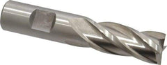 Cleveland - 3/4", 1-5/8" LOC, 3/4" Shank Diam, 3-7/8" OAL, 4 Flute, High Speed Steel Square End Mill - Single End, Uncoated, Spiral Flute, 30° Helix, Centercutting, Right Hand Cut, Right Hand Flute, Series HG-4C - Eagle Tool & Supply