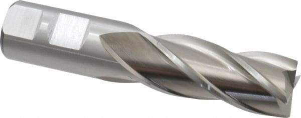 Cleveland - 7/8", 1-7/8" LOC, 7/8" Shank Diam, 4-1/8" OAL, 4 Flute, High Speed Steel Square End Mill - Single End, Uncoated, Spiral Flute, 30° Helix, Centercutting, Right Hand Cut, Right Hand Flute, Series HG-4C - Eagle Tool & Supply