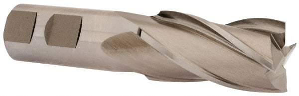 Cleveland - 1", 1-7/8" LOC, 7/8" Shank Diam, 4-1/8" OAL, 4 Flute, High Speed Steel Square End Mill - Single End, Uncoated, Spiral Flute, 30° Helix, Centercutting, Right Hand Cut, Right Hand Flute, Series HG-4C - Eagle Tool & Supply