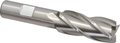 Cleveland - 13/16", 1-7/8" LOC, 5/8" Shank Diam, 4" OAL, 4 Flute, High Speed Steel Square End Mill - Single End, Uncoated, Spiral Flute, 30° Helix, Centercutting, Right Hand Cut, Right Hand Flute, Series HG-4C - Eagle Tool & Supply