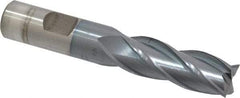 Cleveland - 5/8", 1-5/8" LOC, 5/8" Shank Diam, 3-3/4" OAL, 4 Flute, High Speed Steel Square End Mill - Single End, TiCN Finish, Spiral Flute, 30° Helix, Centercutting, Right Hand Cut, Right Hand Flute, Series HG-4C - Eagle Tool & Supply