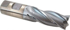 Cleveland - 31/32", 2" LOC, 1" Shank Diam, 4-1/2" OAL, 4 Flute, High Speed Steel Square End Mill - Single End, TiCN Finish, Spiral Flute, 30° Helix, Centercutting, Right Hand Cut, Right Hand Flute, Series HG-4C - Eagle Tool & Supply