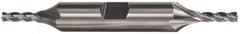 Cleveland - 5/8", 1-3/8" LOC, 5/8" Shank Diam, 5" OAL, 4 Flute, Cobalt Square End Mill - Double End, TiN Finish, Spiral Flute, 30° Helix, Centercutting, Right Hand Cut, Right Hand Flute, Series HDC-4C - Eagle Tool & Supply