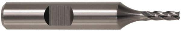 Cleveland - 3/4", 1-5/8" LOC, 5/8" Shank Diam, 3-3/4" OAL, 4 Flute, High Speed Steel Square End Mill - Single End, TiCN Finish, Spiral Flute, 30° Helix, Centercutting, Right Hand Cut, Right Hand Flute, Series HG-4C - Eagle Tool & Supply