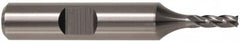 Square End Mill: 13/16'' Dia, 1-7/8'' LOC, 7/8'' Shank Dia, 4-1/8'' OAL, 4 Flutes, Powdered Metal Single End, TiN Finish, Spiral Flute, 37 ° Helix, Centercutting, RH Cut, RH Flute, Series PM-4