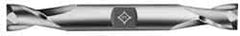 Cleveland - 11/16", 1-5/16" LOC, 3/4" Shank Diam, 5-5/8" OAL, 2 Flute, High Speed Steel Square End Mill - Double End, TiCN Finish, Spiral Flute, 30° Helix, Centercutting, Right Hand Cut, Right Hand Flute, Series HD-2 - Eagle Tool & Supply