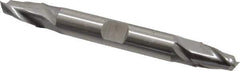 Cleveland - 21/64", 9/16" LOC, 3/8" Shank Diam, 3-1/2" OAL, 2 Flute, High Speed Steel Square End Mill - Double End, Uncoated, Spiral Flute, 30° Helix, Centercutting, Right Hand Cut, Right Hand Flute, Series HD-2 - Eagle Tool & Supply