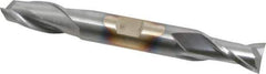 Cleveland - 1/2", 13/16" LOC, 1/2" Shank Diam, 4-1/8" OAL, 2 Flute, High Speed Steel Square End Mill - Double End, TiCN Finish, Spiral Flute, 30° Helix, Centercutting, Right Hand Cut, Right Hand Flute, Series HD-2 - Eagle Tool & Supply