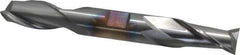 Cleveland - 5/8", 1-1/8" LOC, 5/8" Shank Diam, 5" OAL, 2 Flute, High Speed Steel Square End Mill - Double End, TiCN Finish, Spiral Flute, 30° Helix, Centercutting, Right Hand Cut, Right Hand Flute, Series HD-2 - Eagle Tool & Supply