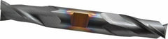 Cleveland - 3/4", 1-5/16" LOC, 3/4" Shank Diam, 5-5/8" OAL, 2 Flute, High Speed Steel Square End Mill - Double End, TiCN Finish, Spiral Flute, 30° Helix, Centercutting, Right Hand Cut, Right Hand Flute, Series HD-2 - Eagle Tool & Supply
