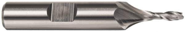 Cleveland - 1" Diam, 1-5/8" LOC, 2 Flute High Speed Steel Keyway End Mill - Spiral Flute, TiN Finish, 1" Shank Diam, 4-1/2" OAL, 30° Helix, Centercutting - Eagle Tool & Supply