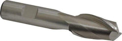 Cleveland - 3/4", 1.313" LOC, 5/8" Shank Diam, 3-3/4" OAL, 2 Flute, High Speed Steel Square End Mill - Single End, Uncoated, Spiral Flute, 30° Helix, Centercutting, Right Hand Cut, Right Hand Flute, Series HG-2 - Eagle Tool & Supply