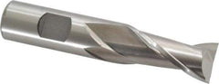 Cleveland - 3/4", 1-5/16" LOC, 3/4" Shank Diam, 3-7/8" OAL, 2 Flute, High Speed Steel Square End Mill - Single End, Uncoated, Spiral Flute, 30° Helix, Centercutting, Right Hand Cut, Right Hand Flute, Series HG-2 - Eagle Tool & Supply