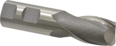 Cleveland - 1", 1-5/8" LOC, 1" Shank Diam, 4-1/2" OAL, 2 Flute, High Speed Steel Square End Mill - Single End, Uncoated, Spiral Flute, 30° Helix, Centercutting, Right Hand Cut, Right Hand Flute, Series HG-2 - Eagle Tool & Supply