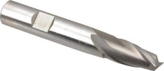 Cleveland - 29/64", 13/16" LOC, 1/2" Shank Diam, 3-1/4" OAL, 2 Flute, High Speed Steel Square End Mill - Single End, Uncoated, Spiral Flute, 30° Helix, Centercutting, Right Hand Cut, Right Hand Flute, Series HG-2 - Eagle Tool & Supply