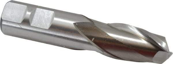 Cleveland - 7/8" Diam, 1-1/2" LOC, 2 Flute High Speed Steel Keyway End Mill - Spiral Flute, Uncoated, 7/8" Shank Diam, 4-1/8" OAL, 30° Helix, Centercutting - Eagle Tool & Supply