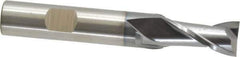 Cleveland - 1/2" Diam, 1" LOC, 2 Flute High Speed Steel Keyway End Mill - Spiral Flute, TiCN Finish, 1/2" Shank Diam, 3-1/4" OAL, 30° Helix, Centercutting - Eagle Tool & Supply