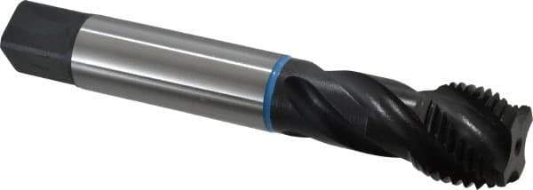 Emuge - 1-1/4 - 8 UNS 4 Flute 2B Modified Bottoming Spiral Flute Tap - Cobalt, Oxide Finish, 7.087" OAL, Right Hand Flute, Right Hand Thread, Series Enorm-VA - Eagle Tool & Supply