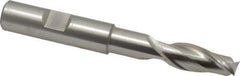 Cleveland - 7/16", 1" LOC, 1/2" Shank Diam, 3-3/4" OAL, 2 Flute, High Speed Steel Square End Mill - Single End, Uncoated, Spiral Flute, 30° Helix, Centercutting, Right Hand Cut, Right Hand Flute, Series HGN-2 - Eagle Tool & Supply